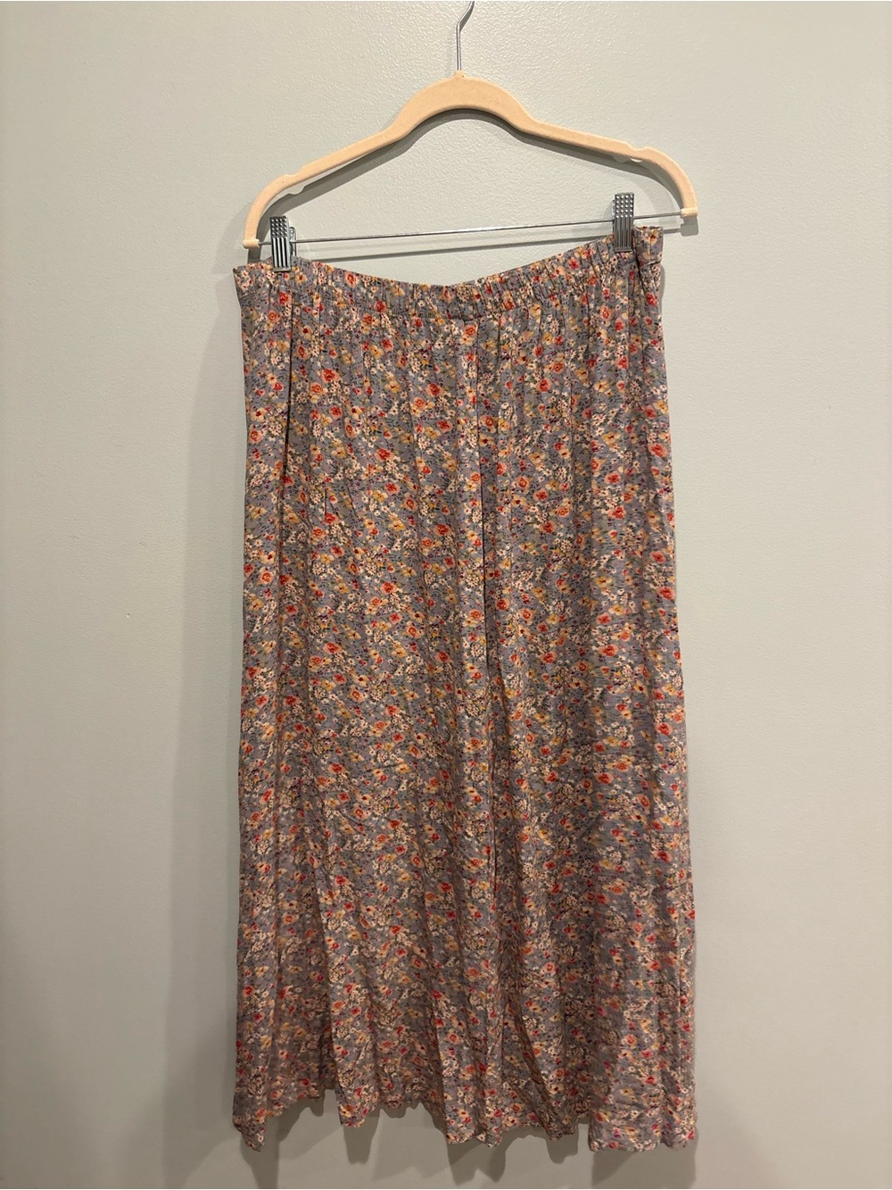 American Eagle Floral Button-Front Maxi Skirt - Pink Floral - Picture 2 of 3